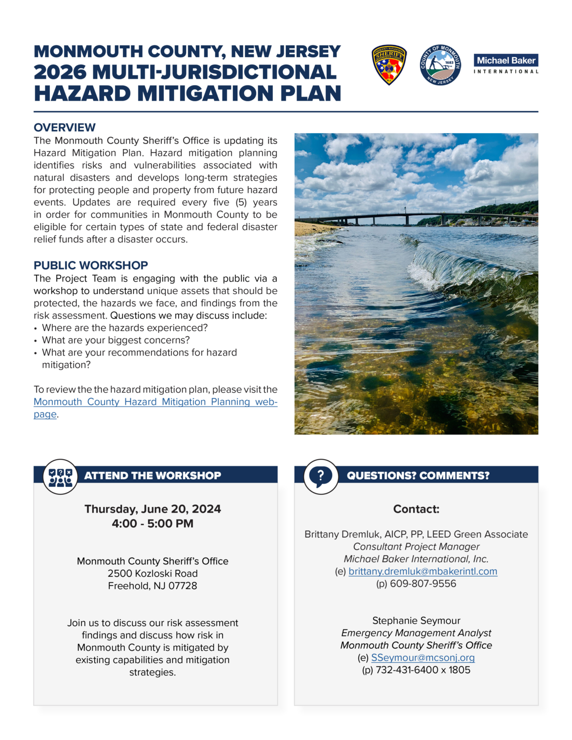 Monmouth County New Jersey 2026 Multi Jurisdictional Hazard Mitigation