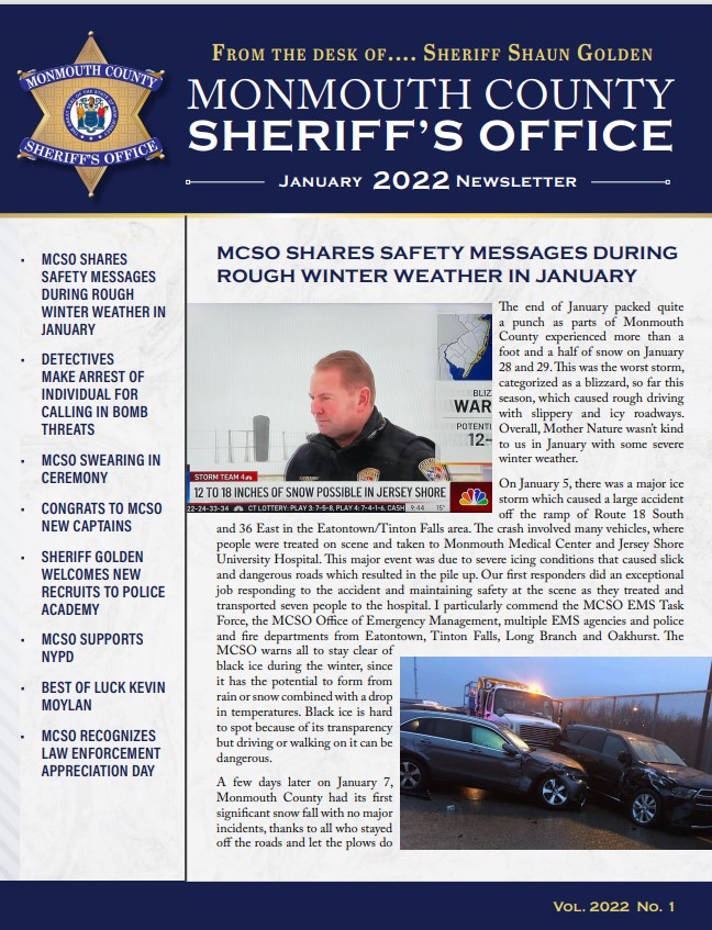 Monmouth County Sheriff’s Newsletter Volume 2022 Number 1 – Monmouth ...